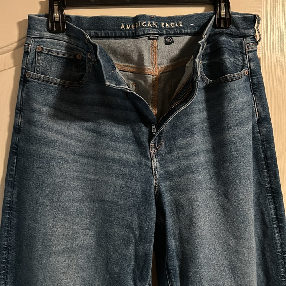 American Eagle Curvy High Rise Baggy Straight Jeans